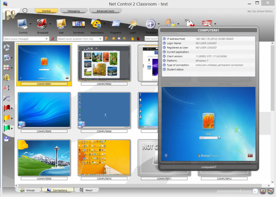 screenshot of Net Control 2 - Classroom
